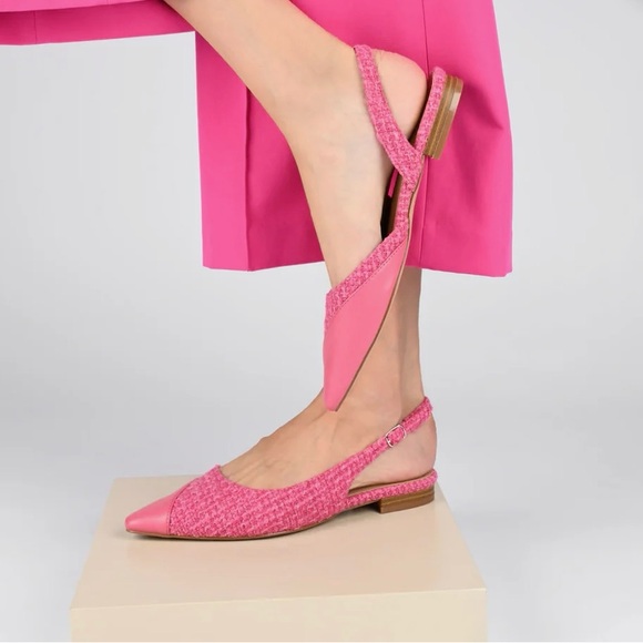 Journee Daphnne Pink Slingback Flats Sz 9-1/2 - Picture 1 of 10